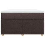 vidaXL Sommier à lattes de lit et matelas marron foncé 120x190cm tissu