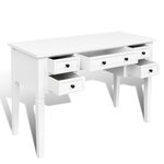 Bureau blanc à 5 tiroirs