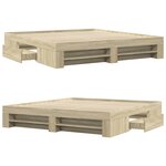 vidaXL Cadre de lit chêne sonoma 200x200 cm bois d'ingénierie