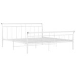 vidaXL Cadre de lit sans matelas blanc métal 200x200 cm