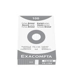 Étui De 100 Fiches - Bristol Quadrillé 5x5 Non Perforé 75x125mm - Blanc - X 10 - Exacompta