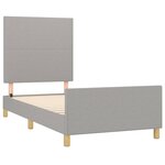 vidaXL Cadre de lit sans matelas gris clair 90x190 cm tissu