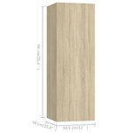vidaXL Ensemble de meuble TV 6 Pièces Chêne sonoma Bois d'ingénierie