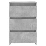 vidaXL Tables de chevet 2 Pièces Gris béton 40x35x62 5 cm Aggloméré