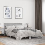 vidaXL Cadre de lit sans matelas sonoma gris 120x190 cm