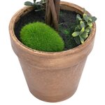 vidaXL Plantes de buis artificiel 2 Pièces avec pots Boule Vert 56 cm