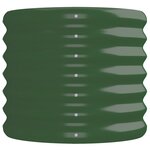 vidaXL Lit surélevé de jardin Acier enduit de poudre 224x40x36 cm Vert
