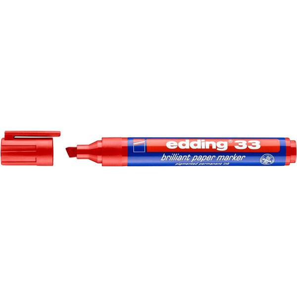 Marqueur papier encre brillante 33 rouge 1-5 mm EDDING