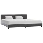 vidaXL Cadre de lit Gris Similicuir 180x200 cm