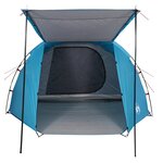 vidaXL Tente de camping tunnel 4 personnes bleu imperméable