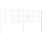 vidaXL Cadre de lit sans matelas blanc 200x200 cm bois massif