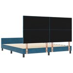 Cadre de lit vidaXL Bleu foncé 180x200 cm Velours