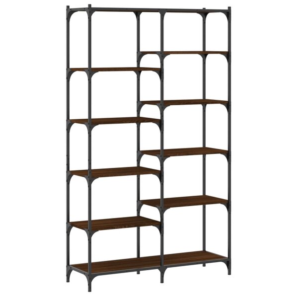 vidaXL Bibliothèque chêne brun 100x32x170 cm bois d'ingénierie et fer