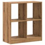 vidaXL Bibliothèque chêne artisanal 68 5x32x75 cm bois d'ingénierie