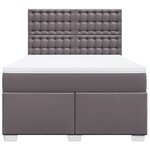 vidaXL Sommier à lattes de lit avec matelas Gris 160x200 cm Similicuir
