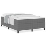 vidaXL Lit à Ressorts avec Matelas Gris Clair 140x200 cm Tissu en Velours Côtelé
