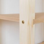Etagère cabane TALLY - bois blanc et verni
