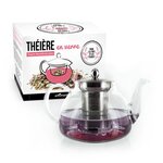 Théière en verre avec filtre en inox - 0 8 L
