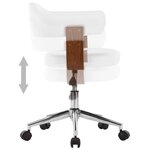 vidaXL Chaises pivotantes à manger lot de 4 bois courbé et similicuir
