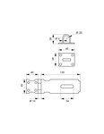 THIRARD - Porte cadenas pour fermeture de coffre et porte  125mm  acier  zingué