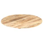 vidaXL Dessus de table Bois de manguier solide Rond 15-16 mm 60 cm