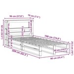 vidaXL Cadre de lit sans matelas 90x190 cm bois de pin massif