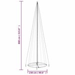 vidaXL Arbre de Noël cône 1134 LED Bleues 230x800 cm