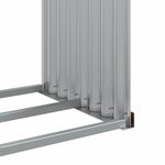 vidaXL Porte-bûches marron clair 120x45x100 cm acier galvanisé