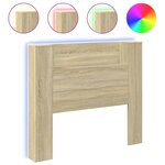 vidaXL Armoire tête de lit avec LED chêne sonoma 120x16 5x103 5 cm