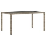 vidaXL Ensemble de bistro de jardin 5 Pièces coussins gris poly rotin
