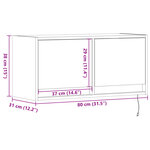 vidaXL Meuble TV mural avec lumières LED chêne sonoma 80x31x35 cm