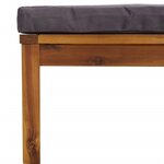 vidaXL Salon de jardin 3 Pièces avec coussin Bois d'acacia solide