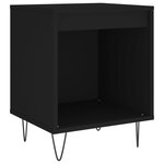 vidaXL Tables de chevet 2 Pièces noir 40x35x50 cm bois d’ingénierie