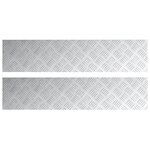 vidaXL Plaques en Aluminium en Vrac 2 pièces Antidérapantes 90x20 cm