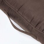 Coussin bouée rehausseur en suédine Marron  50 x 50 x 10 cm - HOMESCAPES