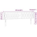 vidaXL Tête de lit à LED Gris clair 203x16x78/88 cm Tissu