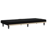 vidaXL Canapé-lit avec porte-gobelets noir tissu