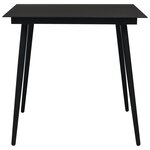 vidaXL Ensemble à manger d'extérieur 3 Pièces Rotin PVC Noir