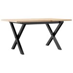 vidaXL Table basse cadre en X 80x50x40 cm bois de pin massif et fonte