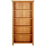 vidaXL Bibliothèque à 5 étagères 70x22x140 cm Bois de chêne massif