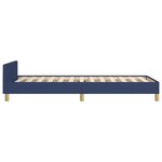 vidaXL Cadre de lit sans matelas bleu 90x200 cm tissu