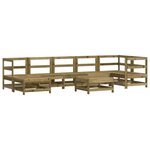 vidaXL Salon de jardin 8 Pièces bois de pin imprégné