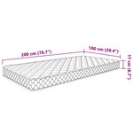 vidaXL Matelas en mousse à mémoire de forme blanc 100x200x17 cm