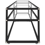 vidaXL Meuble TV transparent 220x40x40 5 cm verre trempé