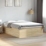 vidaXL Cadre de lit sans matelas chêne sonoma 120x190 cm
