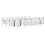 vidaXL Ensemble de salle à manger de jardin 15 pièces Blanc Rotin Synthétique