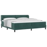 vidaXL Lit à ressorts avec matelas gris foncé 80x200 cm en velours Set de 6