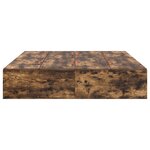 vidaXL Cadre de lit de rangement Chêne fumé 140x200 cm