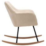 vidaXL Chaise à bascule Crème Tissu