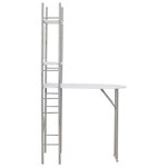 vidaXL Ensemble à dîner pliant 3 Pièces et étagère de rangement MDF acier